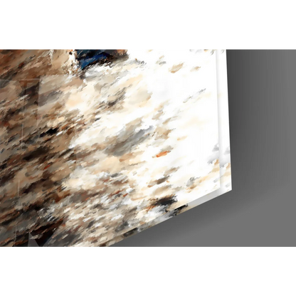 Abstract Galata Tower wall art canvas in earthy watercolor tones