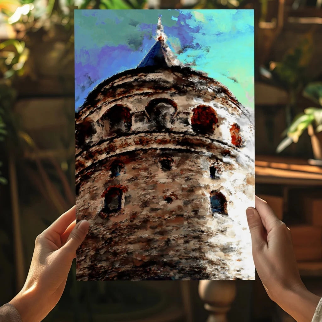 Insigne aluminum prints of weathered stone tower art