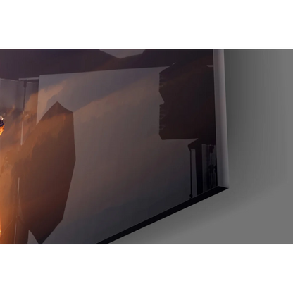 Galata Tower sunset on sleek TV as glass wall art