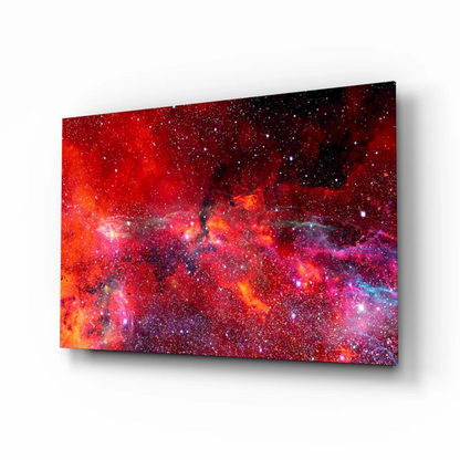 Stunning Cosmic Nebula Glass Wall Art with Sparkling Stars | Insigneart USA | vintageantiquesgifts.com