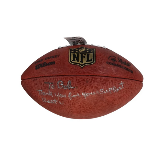 Official NFL game football with silver inscription from Gale Sayers signed Duke Official NFL