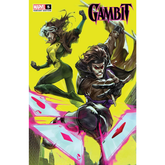 Comic book cover featuring Gambit and Rogue from Unknown Comics Ivan graded blue label good things