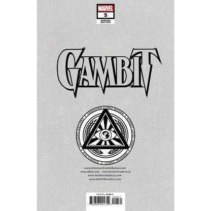 Comic book back cover from GAMBIT 5 Explosive Finale with graded blue label unknown comics ivan