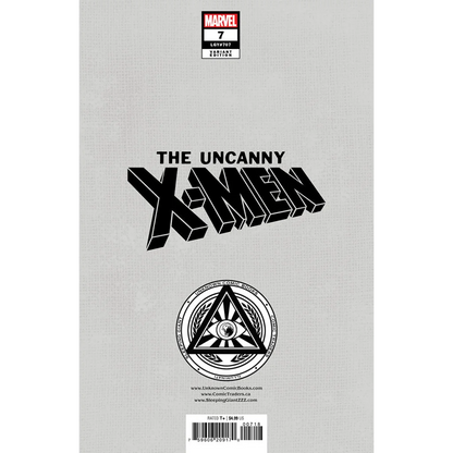 Grayscale comic cover of Uncanny X-Men issue 7 by David Nakayama from Unknown Comics David