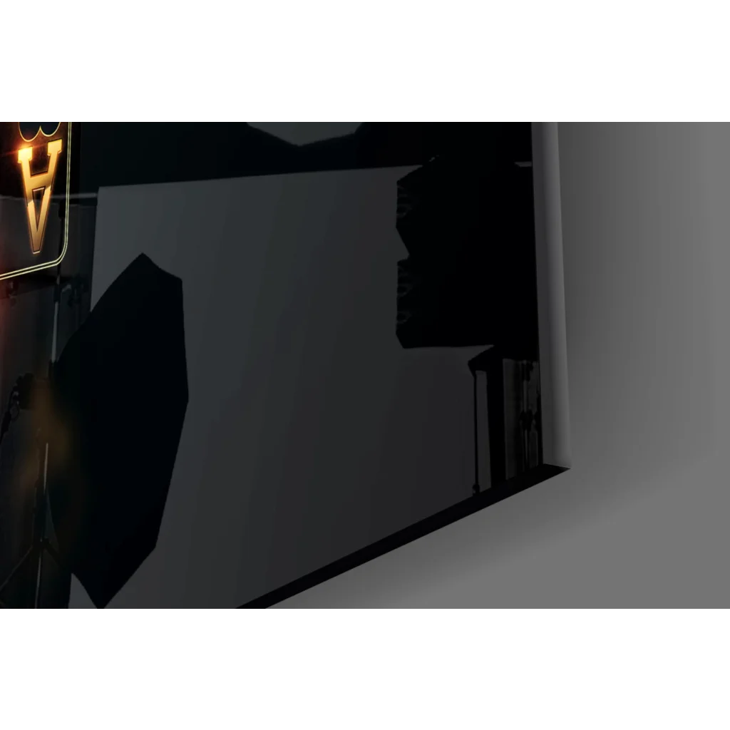 Black softbox diffuser in studio for Golden Casino Cards wall art print