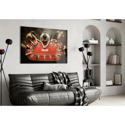 High Stakes Poker Glass Wall Art Canvas Print | Contemporary Home Wall Art | vintageantiquesgifts.com