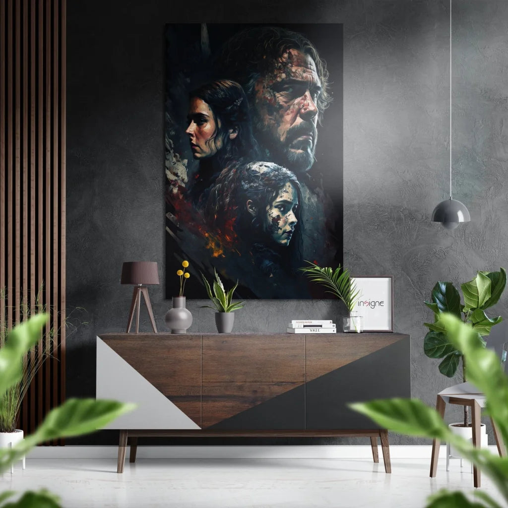 Game of Thrones abstract art print on brushed aluminium dibond