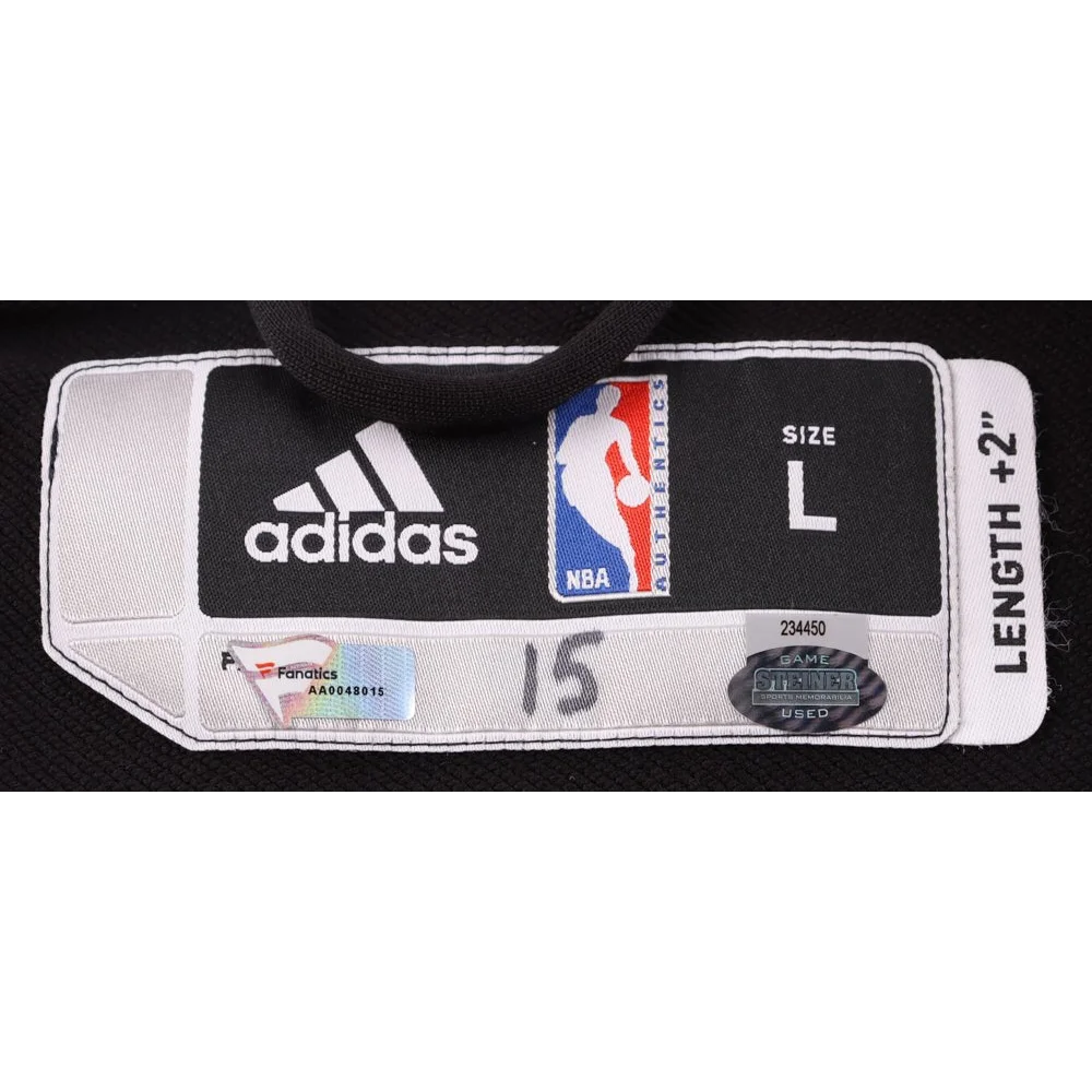 Adidas NBA Authentics Size L jersey tag with Donald Sloan Brooklyn Nets gear for authenticity