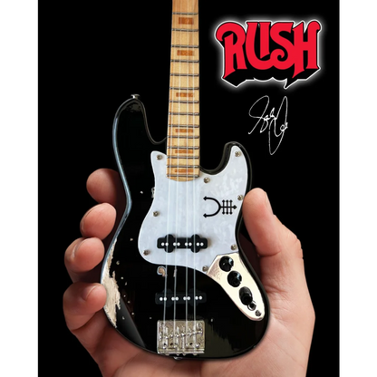 Geddy Lee axe heaven officially licensed mini bass with adjustable A-Frame stand