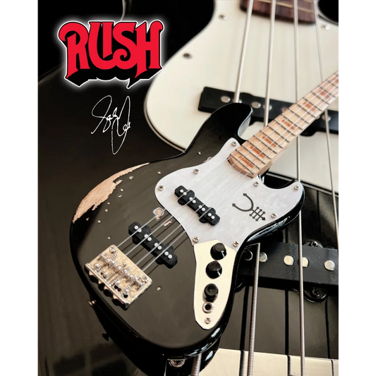 Geddy Lee officially licensed mini bass axe heaven® with adjustable a-frame stand