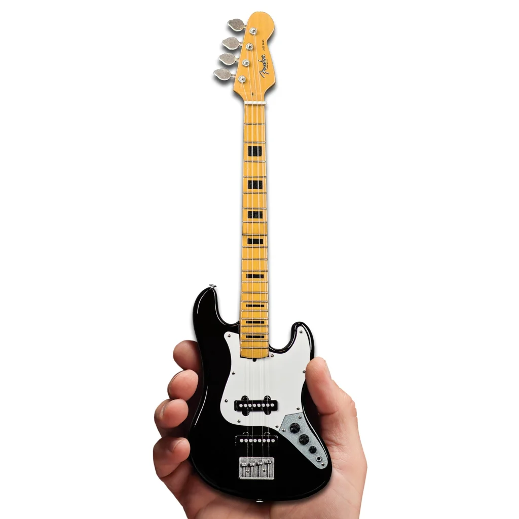 Axe Heaven Geddy Lee Rush Bass Mini Guitar in case gift