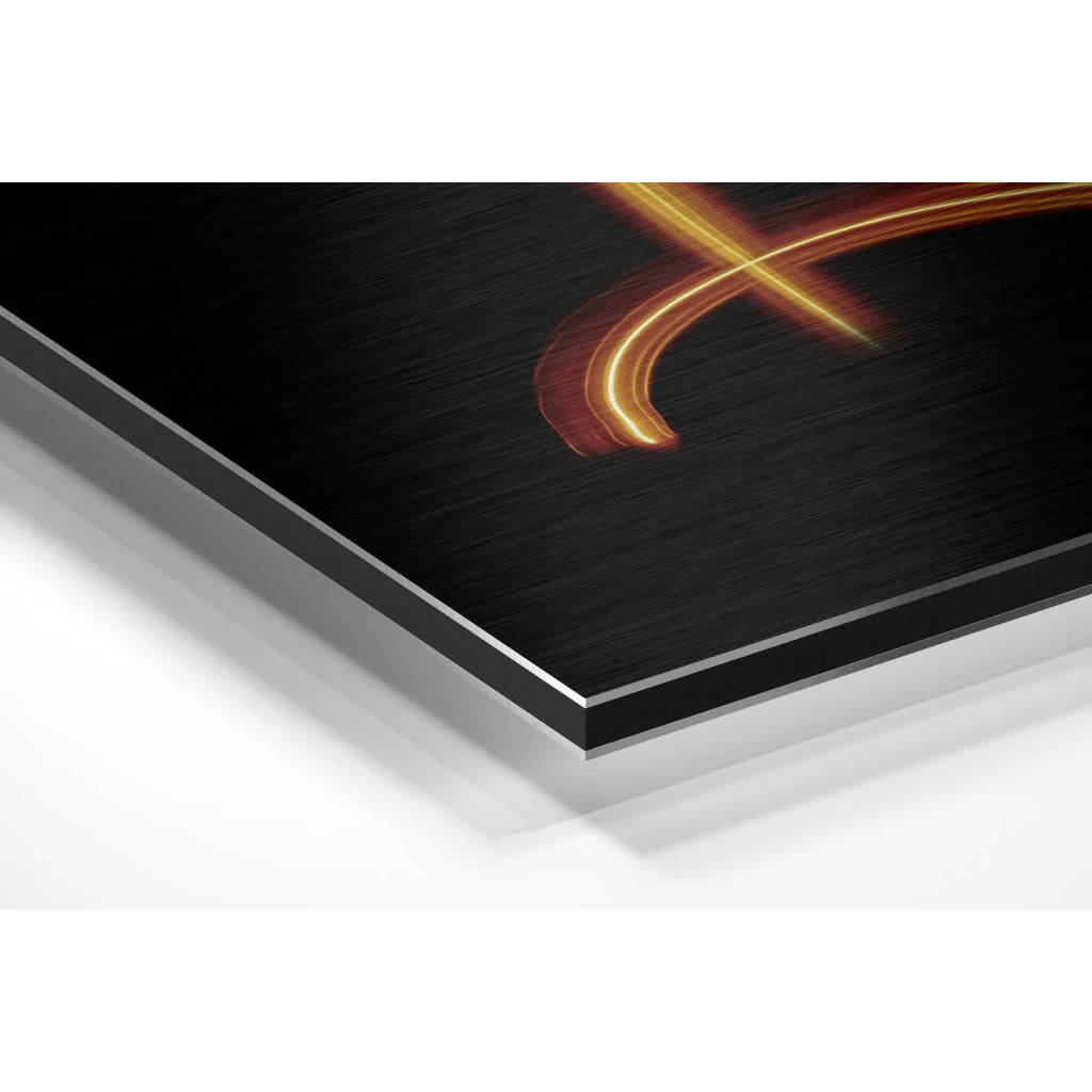 Stunning Brushed Aluminium Dibond Wall Art with Glowing Design | Glass Wall Art Print | vintageantiquesgifts.com