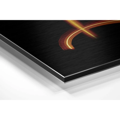 Stunning Brushed Aluminium Dibond Wall Art with Glowing Design | Glass Wall Art Print | vintageantiquesgifts.com