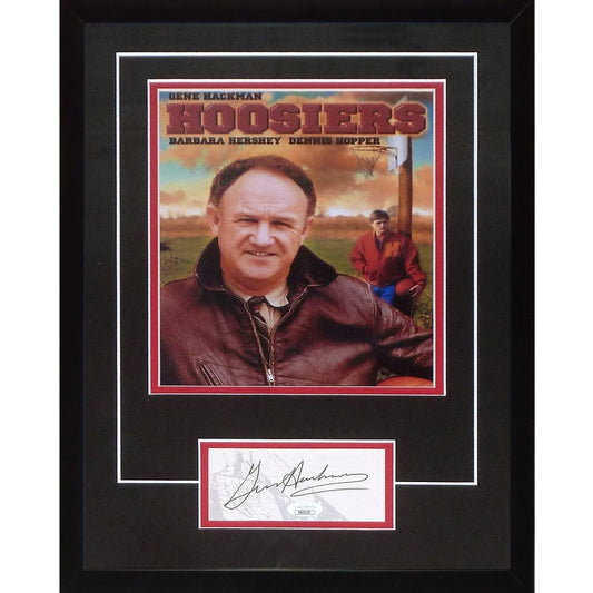 Gene Hackman autographed Hoosiers signature series frame with movie poster