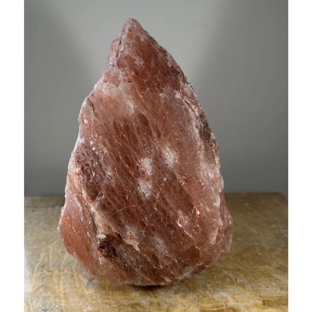 Genuine Himalayan pink salt lamp with natural crystal glow