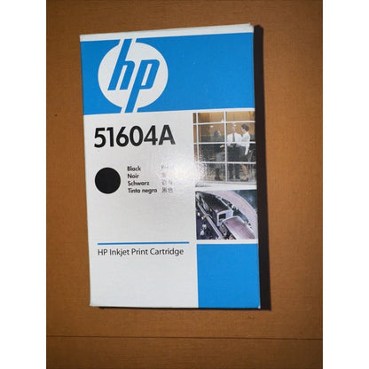 Genuine HP 51604A black ink cartridge in blue and white box