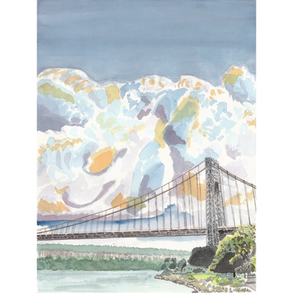 George Washington Bridge watercolor painting in Uptown Perspectives