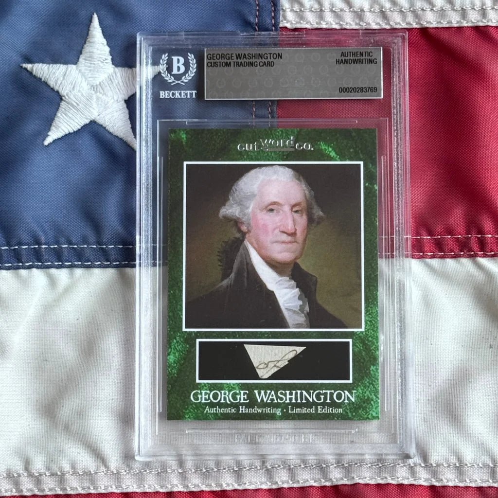 George Washington Authenticated Handwriting Word Card