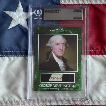 George Washington Authenticated Handwriting Word Card