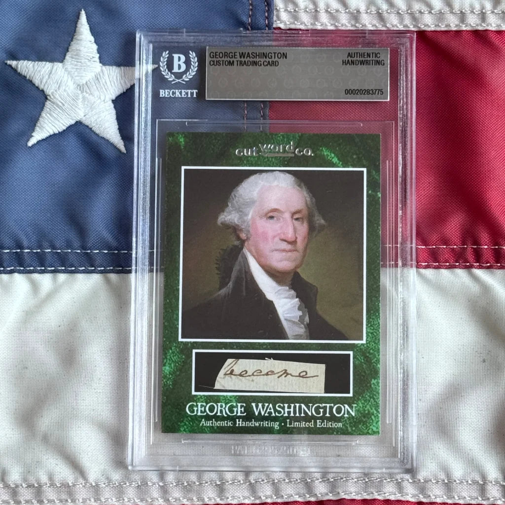 George Washington Authenticated Handwriting Word Card