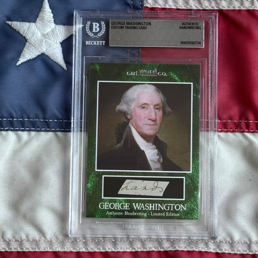 George Washington Authenticated Handwriting Word Card