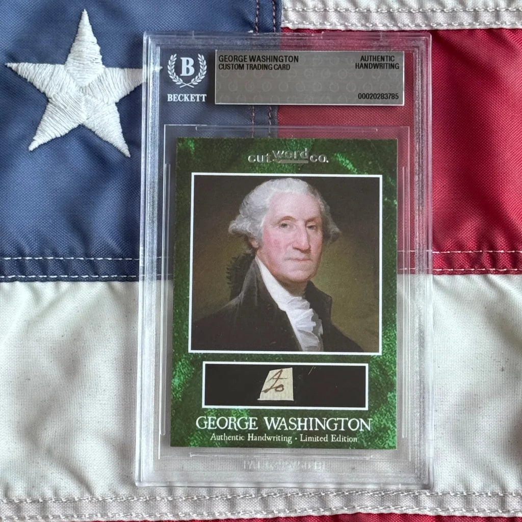 George Washington Authenticated Handwriting Word Card