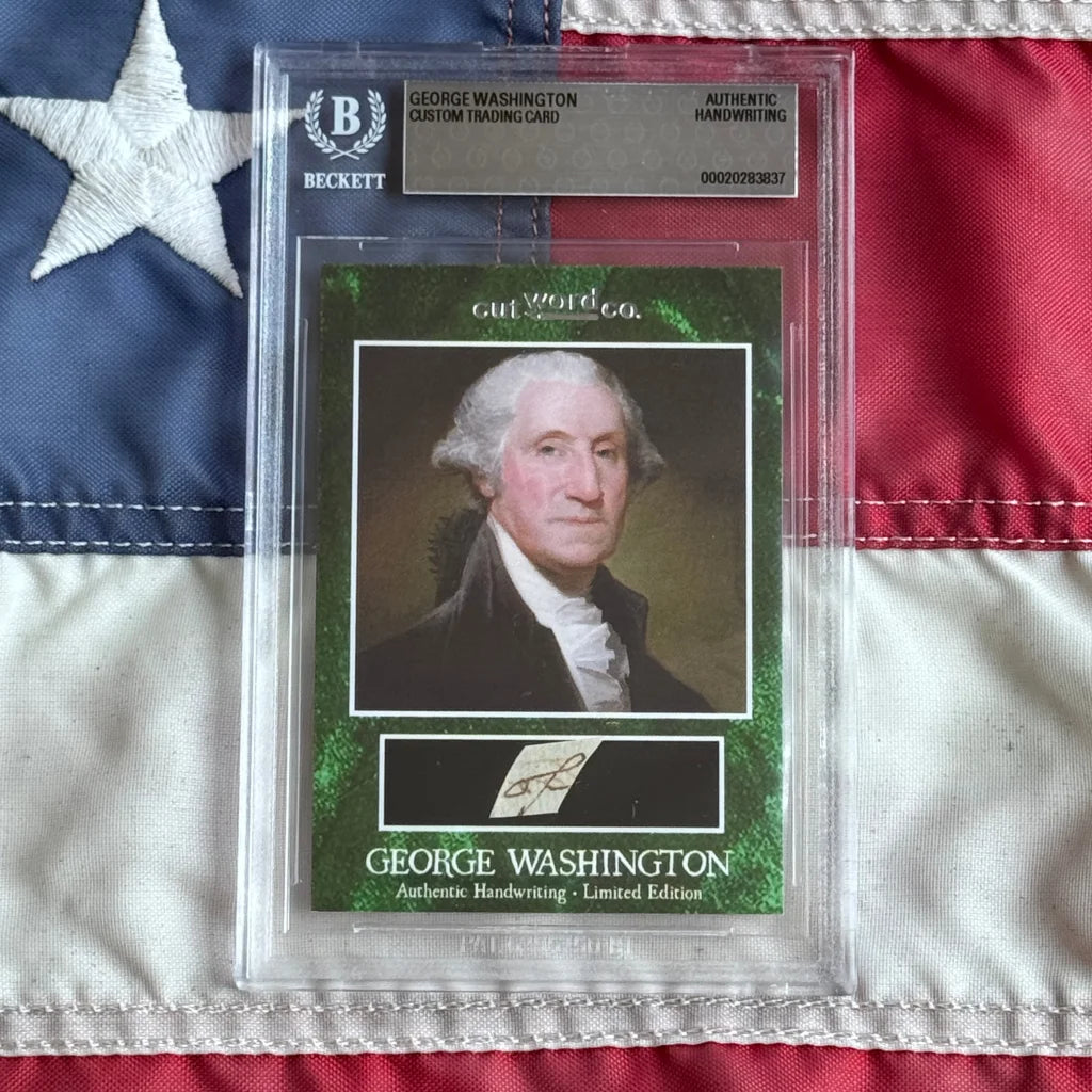 George Washington Authenticated Handwriting Word Card