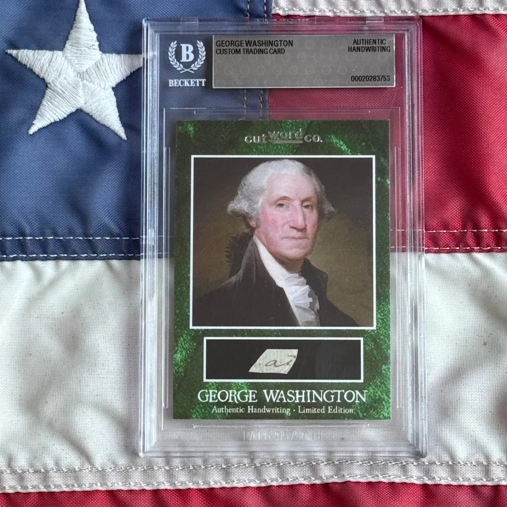 George Washington Authenticated Handwriting Word Card