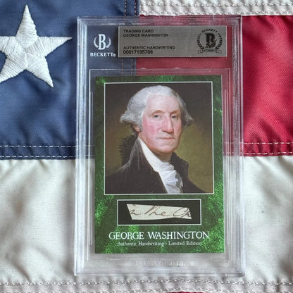 George Washington Authenticated Handwriting Word Card