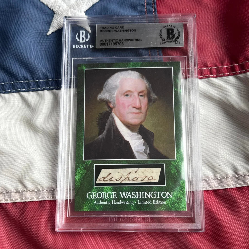 Limited edition George Washington letter card in sleeve