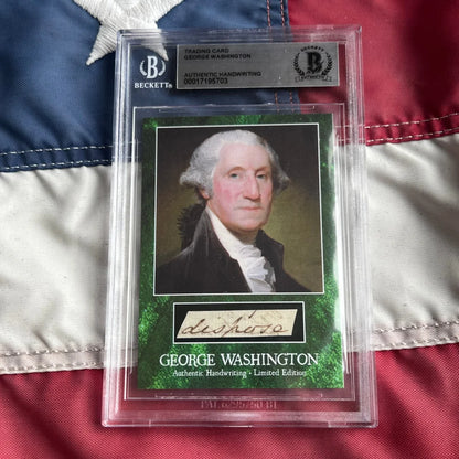 Limited edition George Washington letter card in sleeve