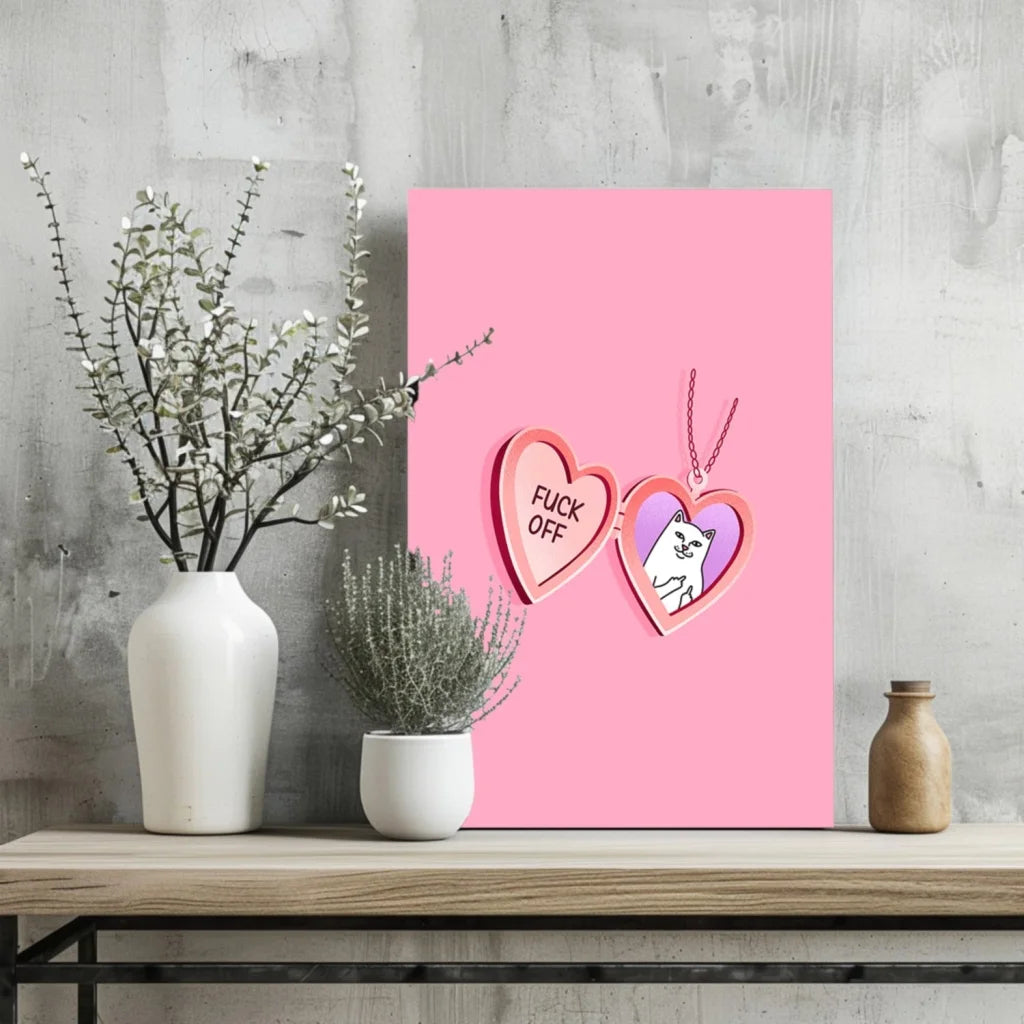 Sassy Cat Locket Insigne Aluminum Prints for Bold Spaces | Glass Wall Art Print | vintageantiquesgifts.com
