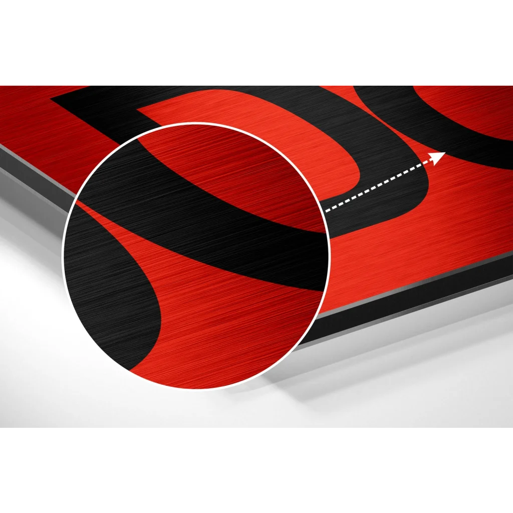 Bold Get Shit Done red black brushed aluminium dibond wall art