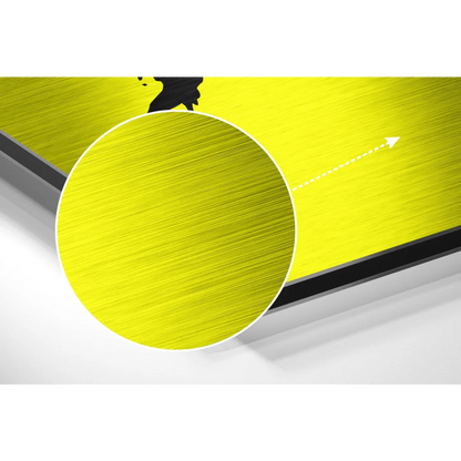 Premium Brushed Aluminium Dibond Yellow Bird Wall Art Print | Modern Wall Art Decor | vintageantiquesgifts.com