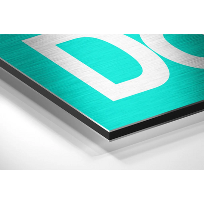 Get Shit Done Brushed Aluminium Dibond Wall Art in Teal | Glass Wall Art Print | vintageantiquesgifts.com