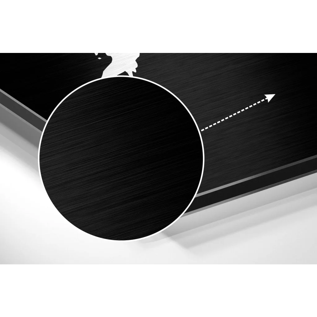 Sleek black brushed aluminium dibond wall art Get Shit Done