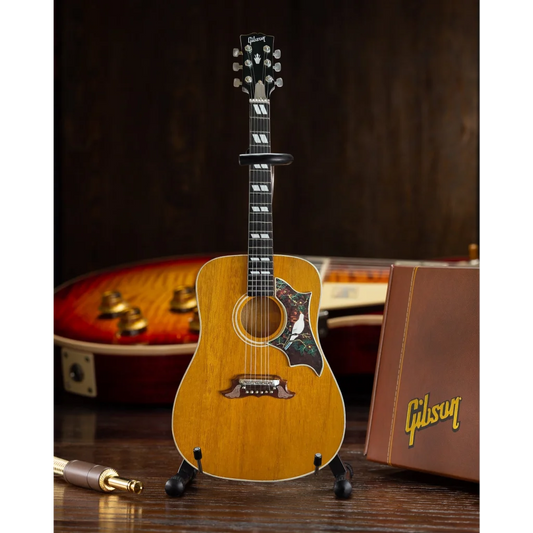 Axe Heaven mini replica of Gibson Dove guitar model with sunburst finish