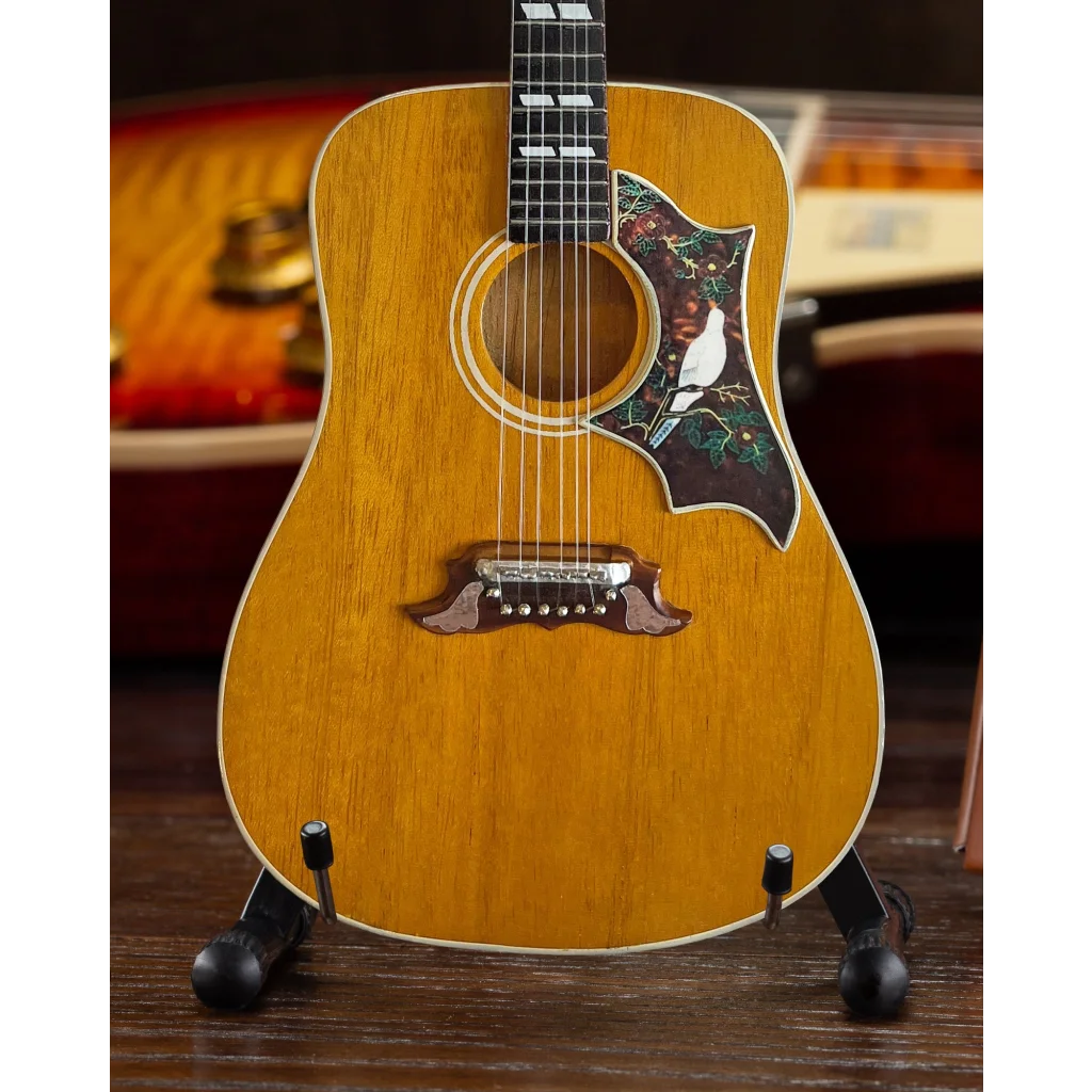 Axe Heaven Gibson Dove guitar model miniature replica in natural finish