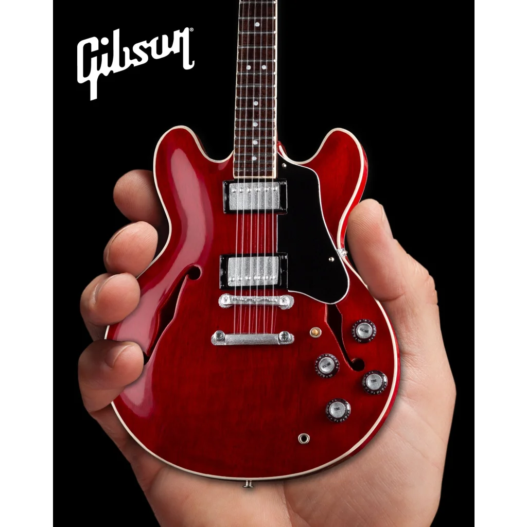 Axe Heaven Gibson ES-335 faded cherry mini guitar in cherry red