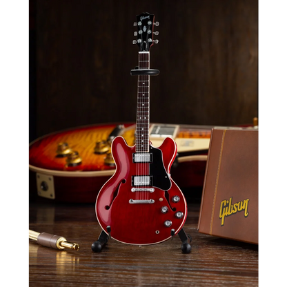 Axe Heaven Gibson ES-335 faded cherry mini guitar in cherry red