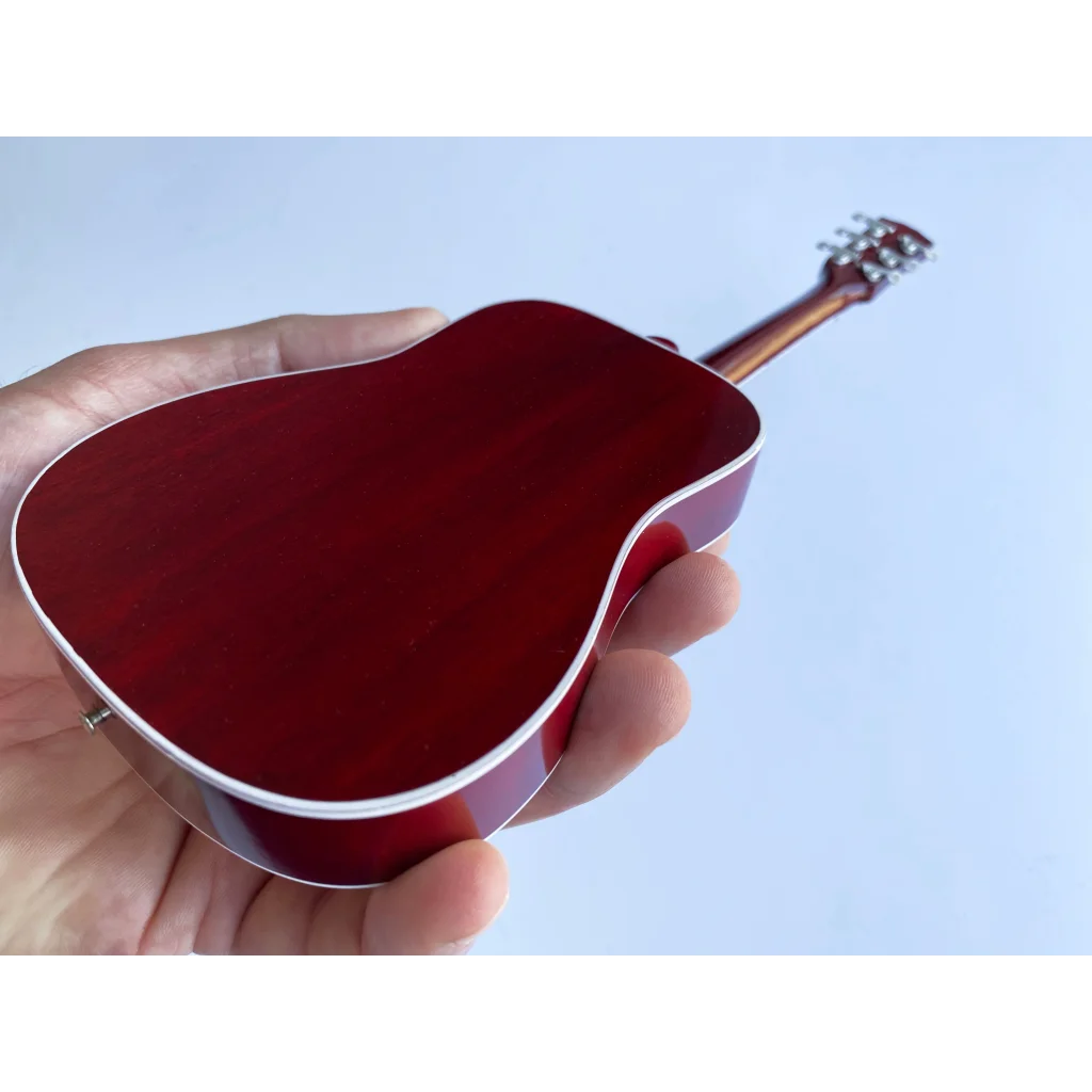 Mini Axe Heaven Gibson Hummingbird red guitar model with glossy finish