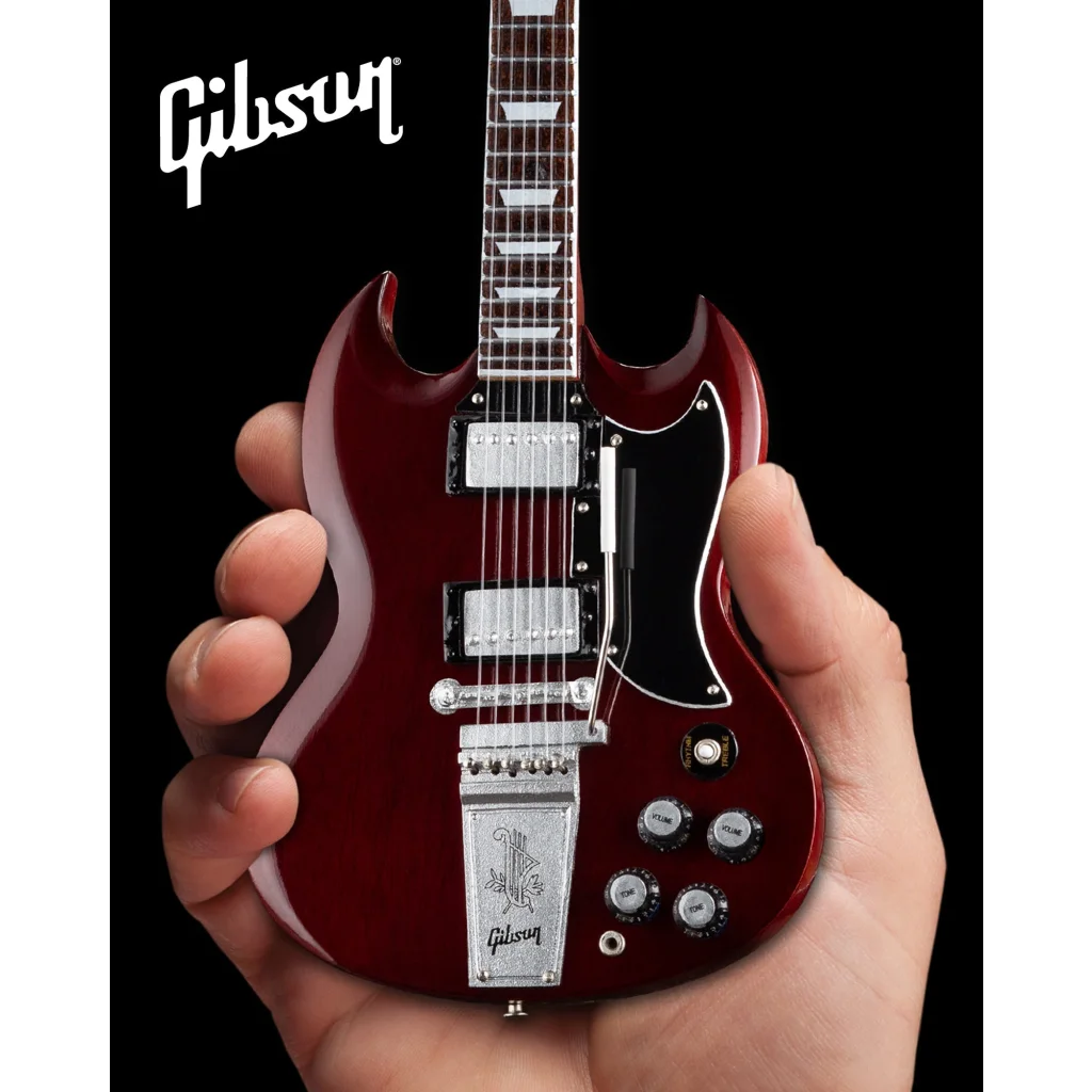 Axe Heaven Gibson SG cherry burst miniature replica guitar model