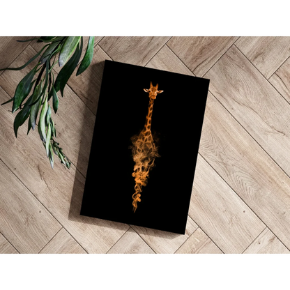 Flaming Giraffe Insigne Aluminum Prints Wall Art | Modern Wall Art Decor | vintageantiquesgifts.com