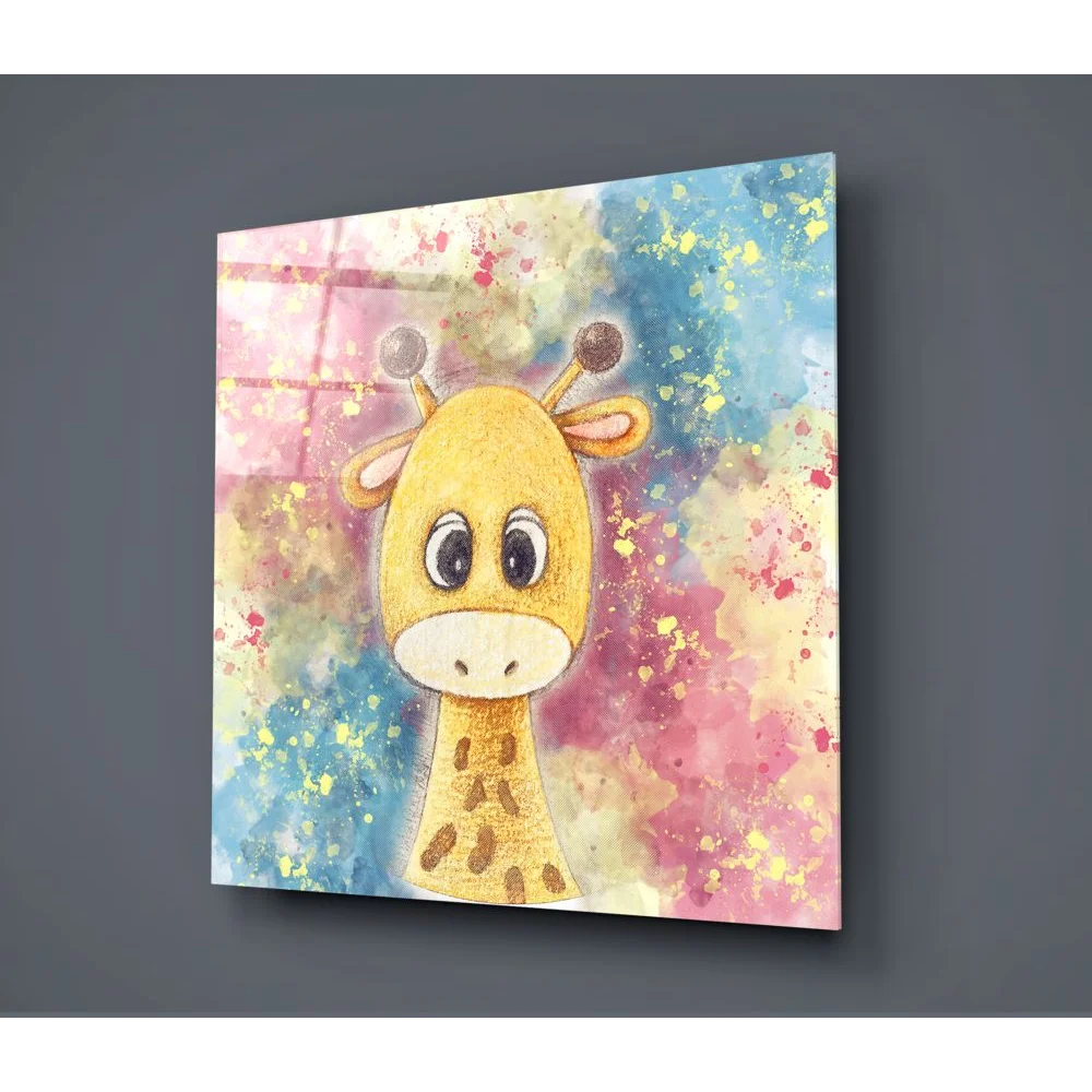 Glass Wall Art Giraffe Glass Wall Art