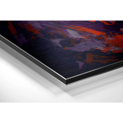 Stunning Purple Abstract Art on Brushed Aluminium Dibond | Glass Wall Art Print | vintageantiquesgifts.com