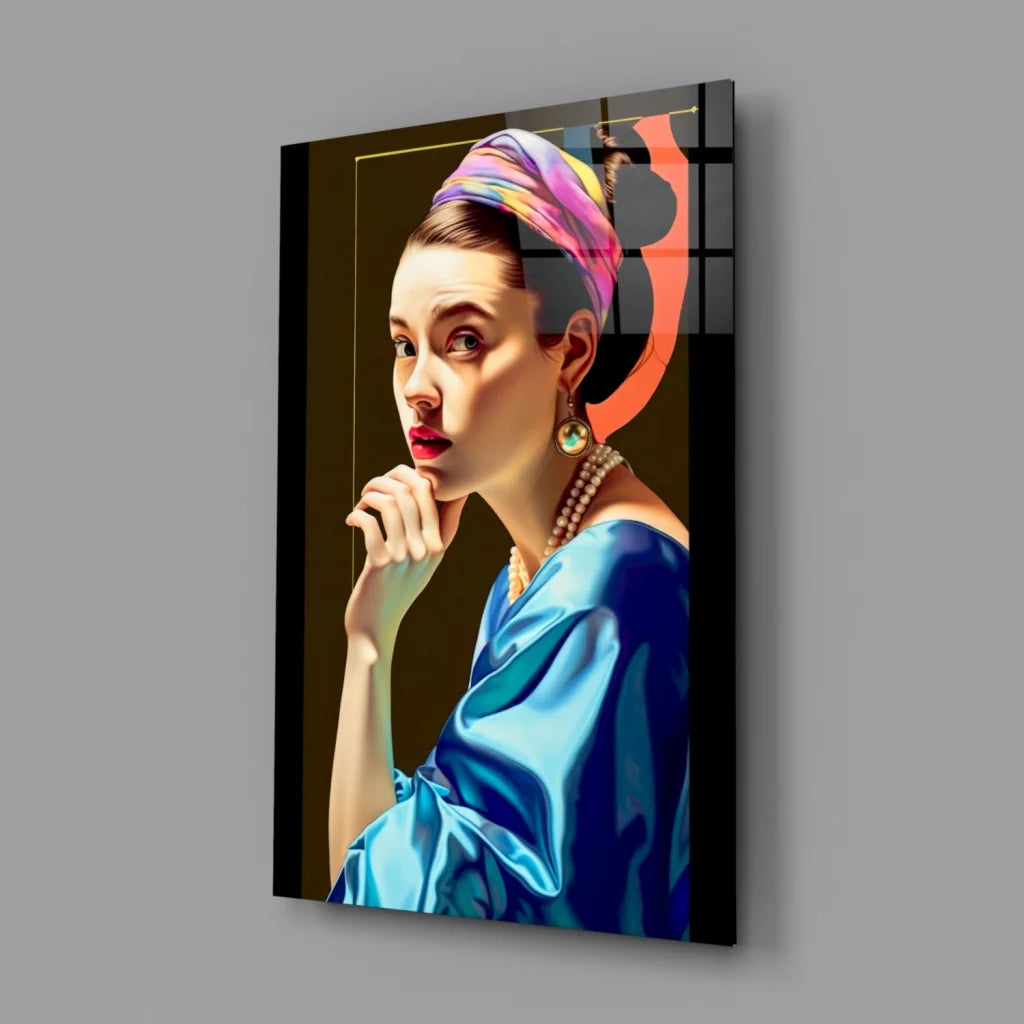 Frida Kahlo Pop Art Glass Wall Art Portrait Canvas Print | Glass Wall Art Print | vintageantiquesgifts.com