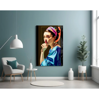 Frida Kahlo Pop Art Glass Wall Art Portrait Canvas Print | Contemporary Home Wall Art | vintageantiquesgifts.com