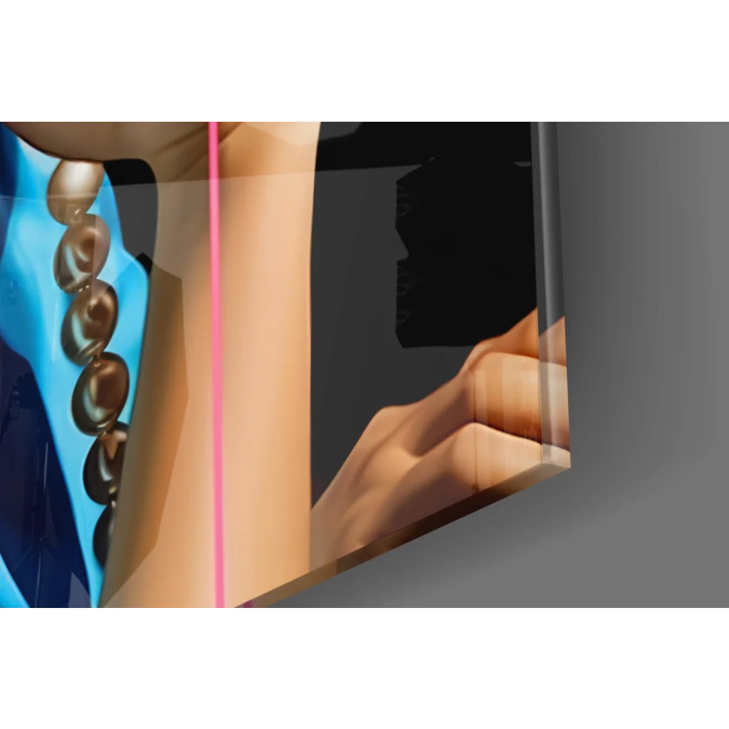 Vibrant woman in colorful headscarf on rainbow pop art wall art canvas