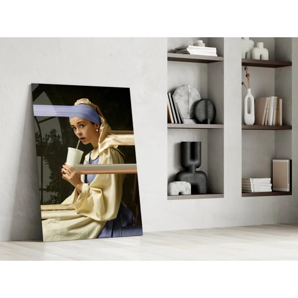 Modern Vermeer Girl with Pearl Earring wall art print