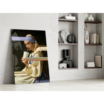 Modern Vermeer Girl with Pearl Earring wall art print
